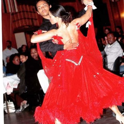 Ballroom dancing back home in South Africa.